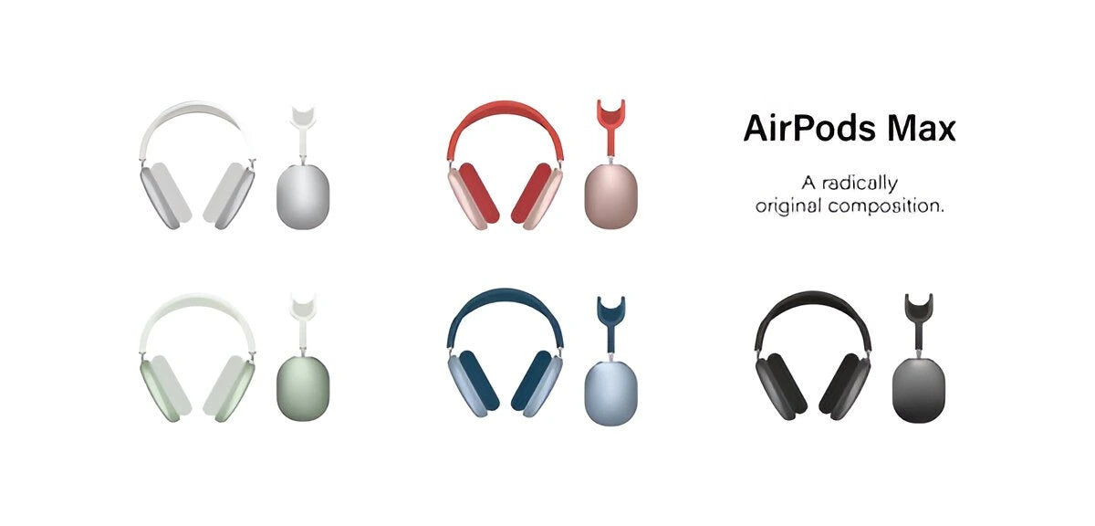 AerPods Max headphones in multiple color options